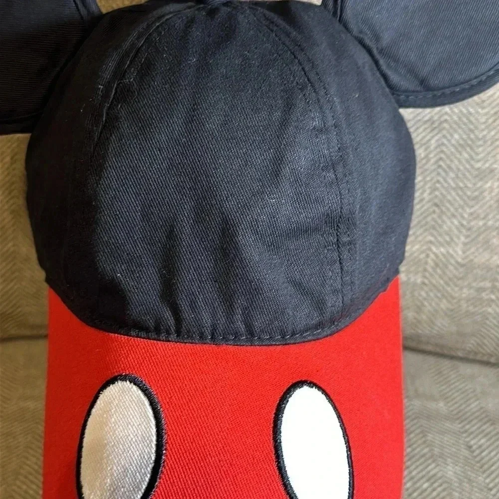 DISNEY WALT DISNEY WORLD PARKS MICKEY MOUSE BALLCAP HAT WITH MICKEY EARS EUC - Picture 4 of 13
